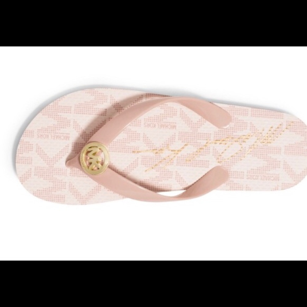 NEW Michael Kors Pink Flip Flops size 11